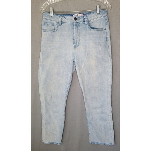 CAbi Women's Higher Straight leg Crop Raw Hem Style# 5883 Jeans Size 4 - Picture 1 of 11